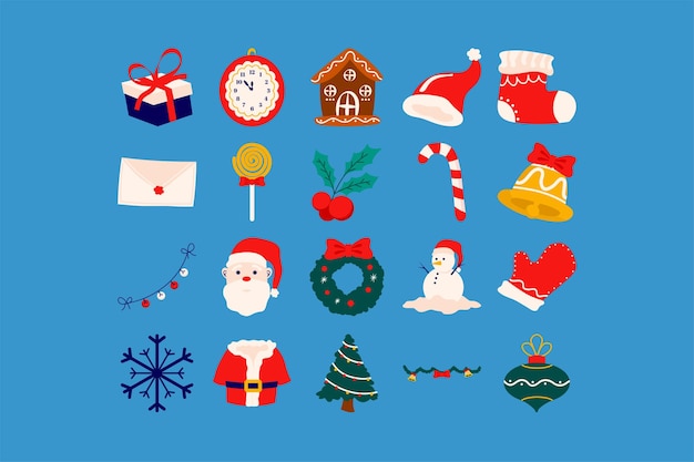 Insieme dell'illustrazione di Natale