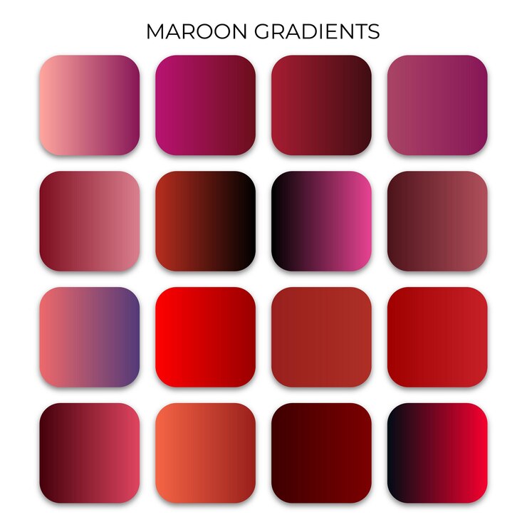 INSIEME DELLA PALETTE DEI COLORI Sfumati MARONESE