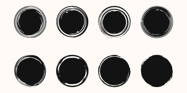 Insieme della raccolta di francobolli della posta di lerciume, cerchi. Banner, insegne, loghi, icone, etichette e badge.