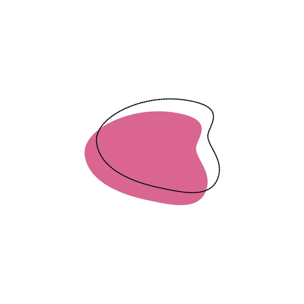 insieme di elementi blob motivo rosa scuro