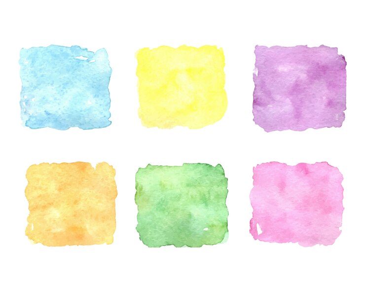 Insieme di macchie colorate dell'acquerello