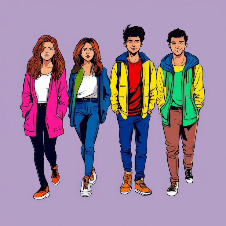Vettore insieme di persone con posizioni diverse insieme di persone a posizioni diverse