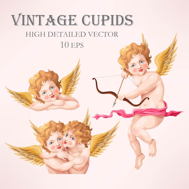 Insieme di vettore di Cupido vintage