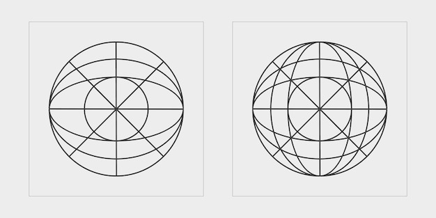 Insieme di vettori di oggetti in stile Y2K Figure postmoderne geometriche alla moda Forme astratte moderne