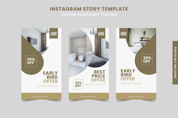Instagram Story Template Collage Hotel a tema evento