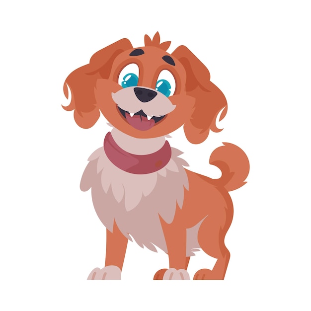 Intelligentbeat arrossamento canino Canino sorridente Illustrazione vettoriale in stile cartone animato