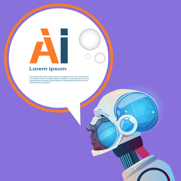 Vettore intelligenza artificiale modern robot brain technology