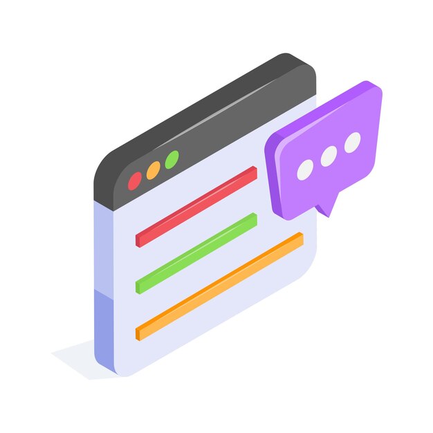 Interfaccia di messaggistica del browser per lo scambio di testi e chat online