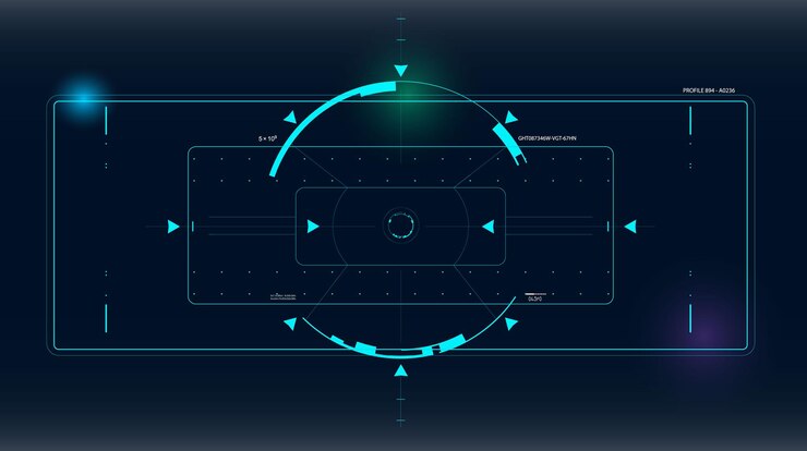 Vettore interfaccia radar hud futuristica
