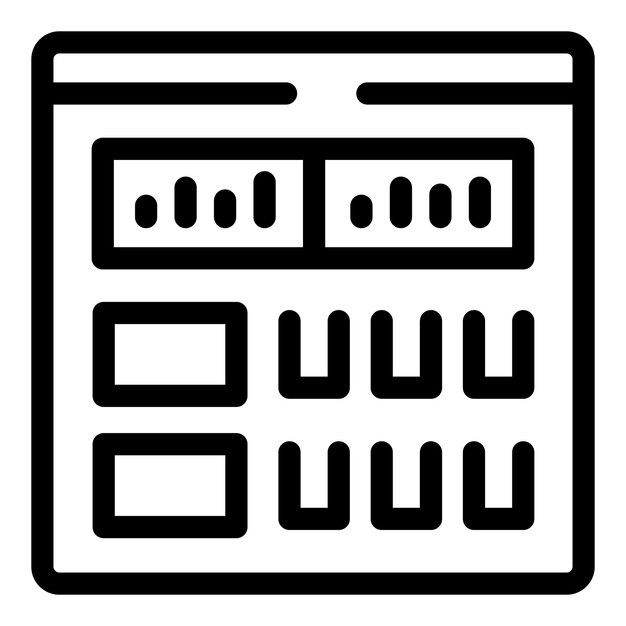 Interfaccia software di produzione musicale con equalizzatore e pulsanti