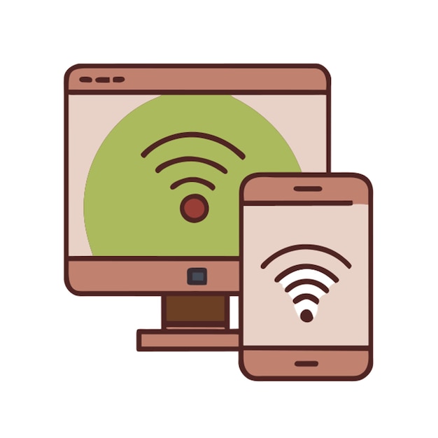 Internet delle icone dei veicoli con contorni colorati