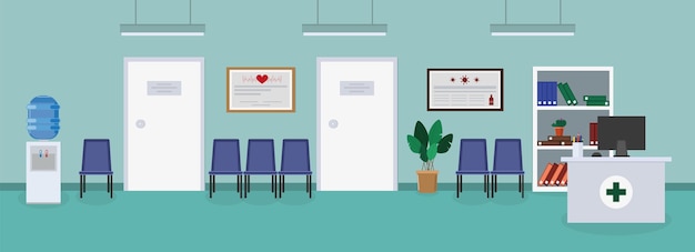 Interni medici e attrezzature in ospedale.