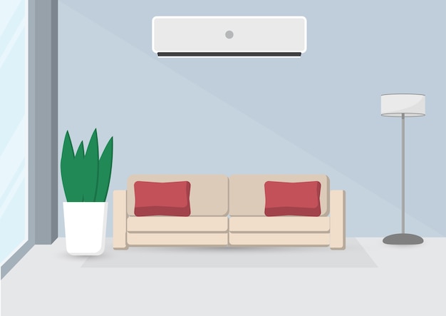 Interno del soggiorno con mobili