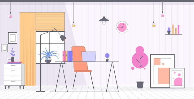 interno dell'armadio moderno vuoto senza persone ufficio illustrazione orizzontale