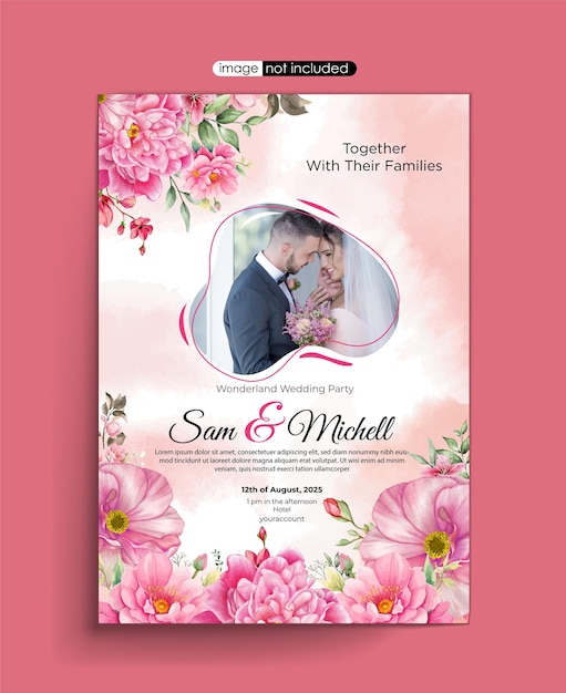 Invito romantico a un matrimonio