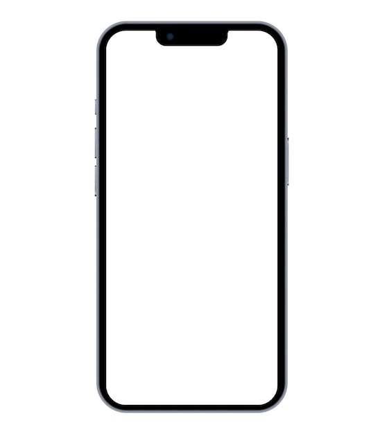 Iphone vettore smartphone mockup vista frontale d illustrazione di un moderno cellulare apple con bla vuoto