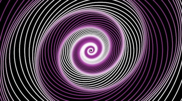 Ipnotico spirale bianca e viola Swirl ipnotizza spirali vertigine illusione geometrica