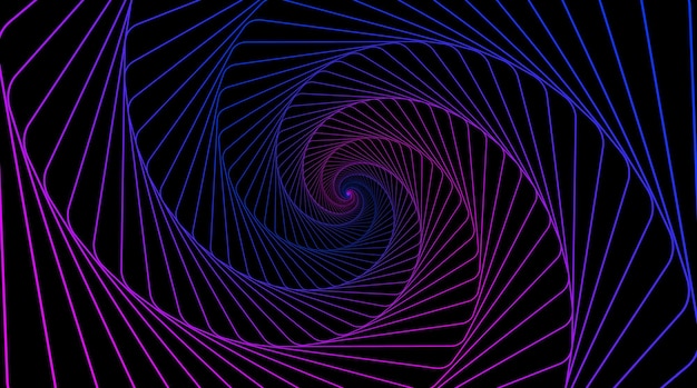 Ipnotico spirale blu e viola Swirl ipnotizza spirali vertigine illusione geometrica