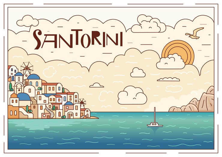 Isola di Santorini Grecia Bella architettura tradizionale bianca