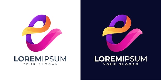 Ispirazione per il design del logo colorato lettera e