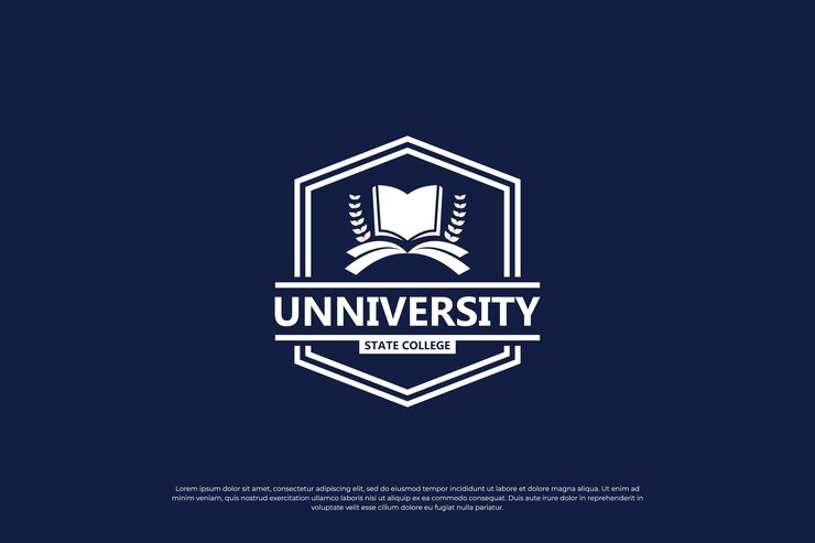 Ispirazione per il design del logo dell'emblema dell'università