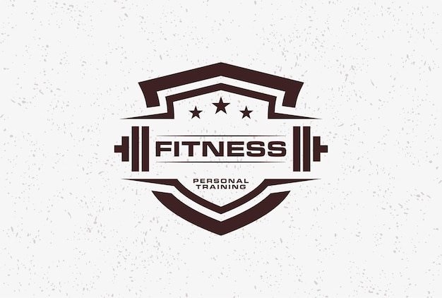 Ispirazione per il design del logo dello scudo fitness.