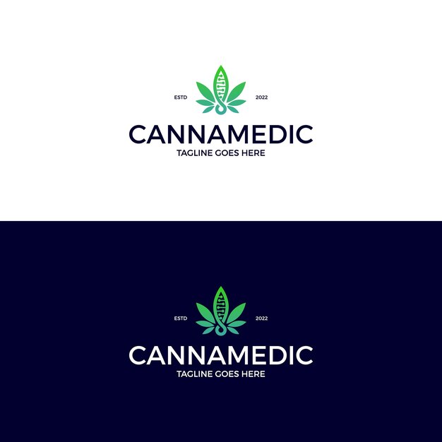 Ispirazione per il design del logo medico della cannabis