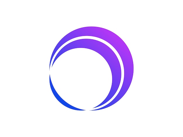 Ispirazione per il design del logo O con lettera O iniziale con colori sfumati