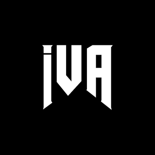 IVA letter logo design per società tecnologica IVA logo design combinazione di colori bianco e nero IVA logo IVA vettore IVA design IVA icona IVA alfabeto IVA tipografia logo design