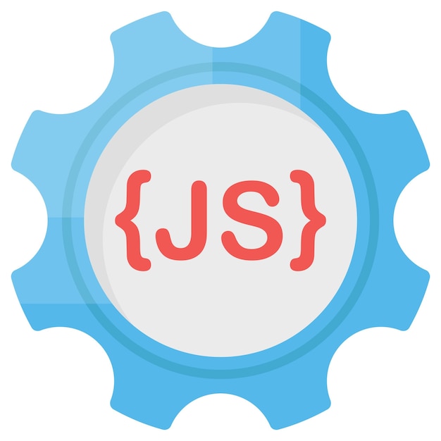 Javascript Concept js frontend frame work Vector Design Software e simbolo di sviluppo web Computer