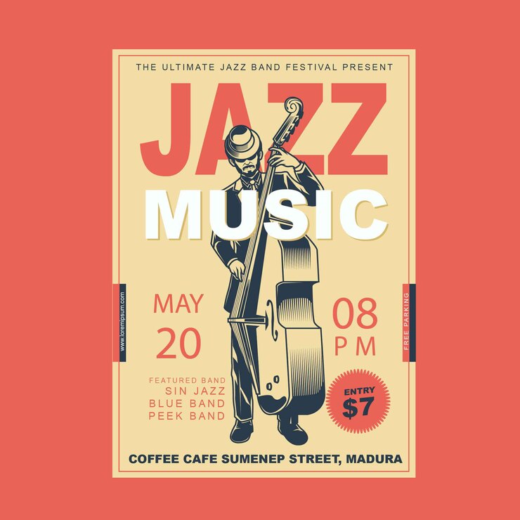 Vettore jazz music fest