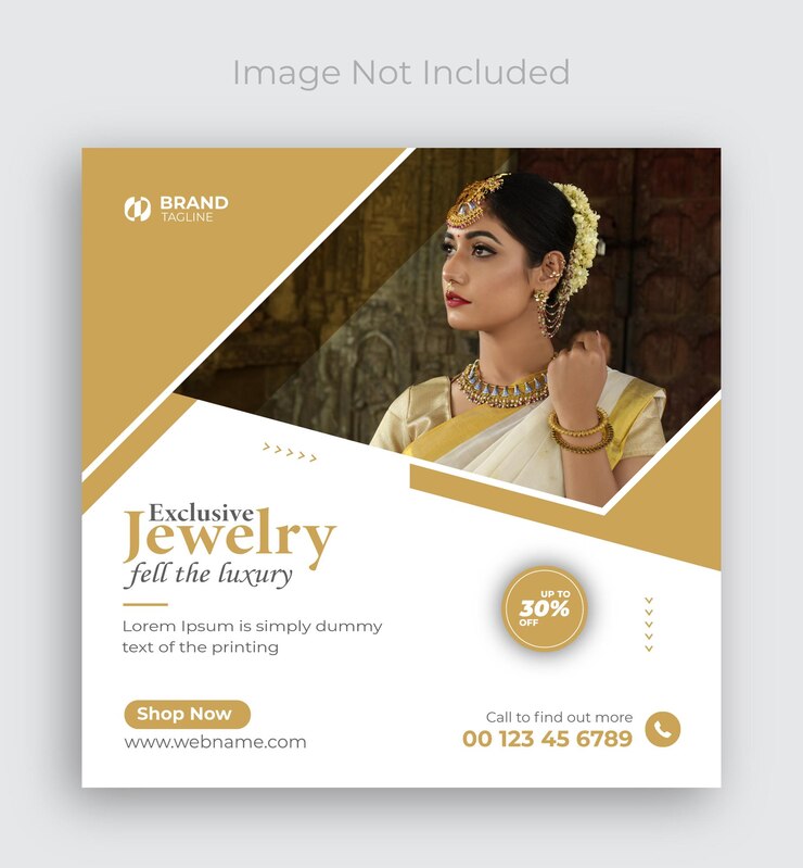 Jewelry social media Instagram post o modello di design di banner web