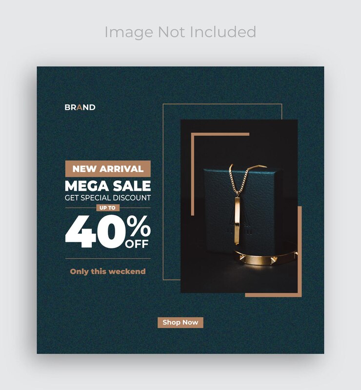 Jewelry social media Instagram post o modello di design di banner web