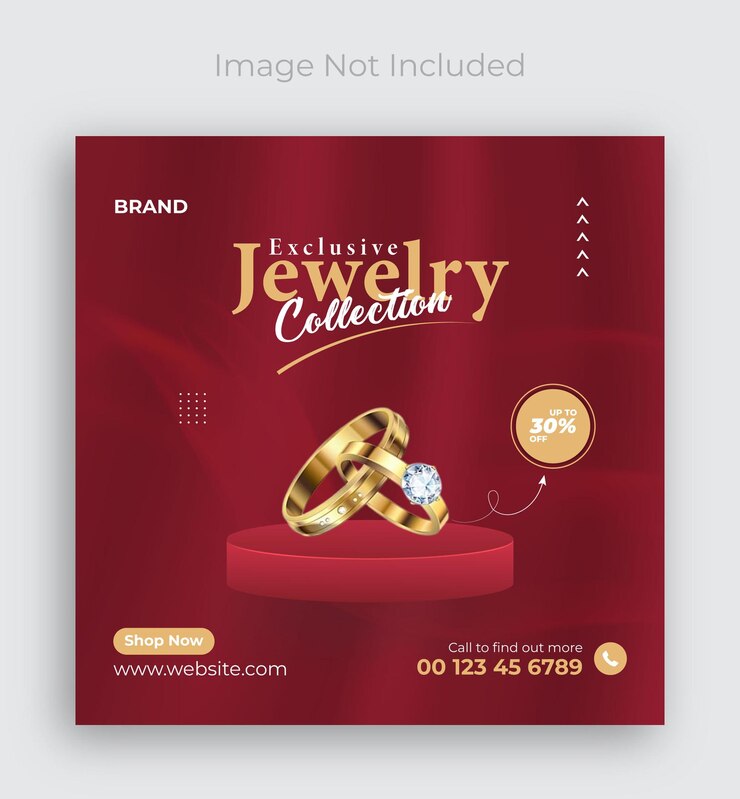 Jewelry social media Instagram post o modello di design di banner web