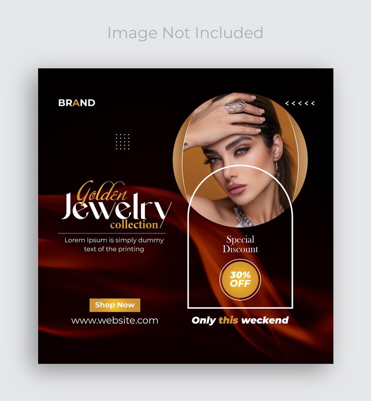 Jewelry social media Instagram post o modello di design di banner web