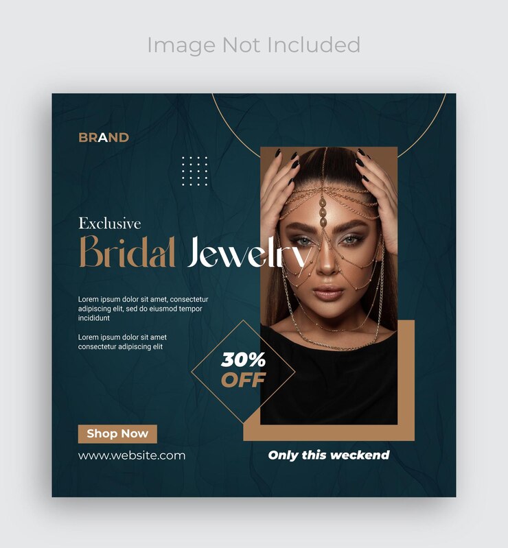 Jewelry social media Instagram post o modello di design di banner web