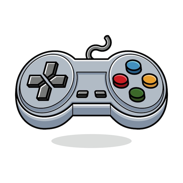 joystick simpatico cartone animato per mascotte o icona