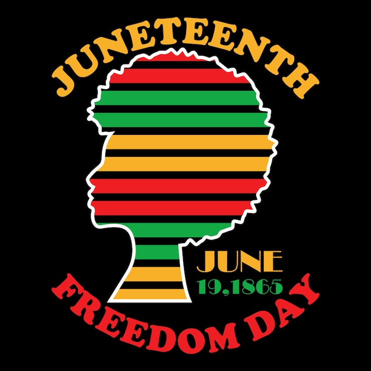 Vettore juneteenth freedom day 19 giugno 1865 tshirt design di vector