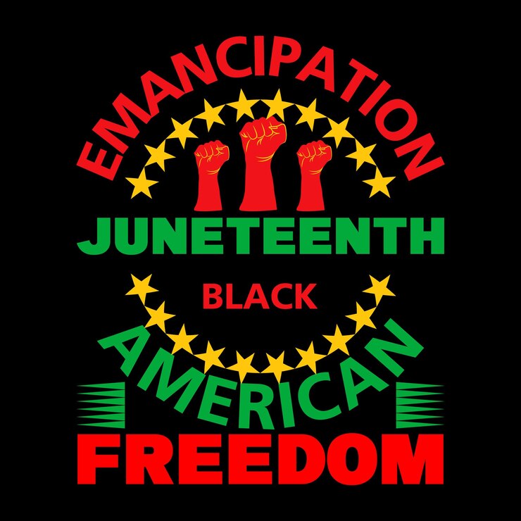 Vettore juneteenth t shirt design