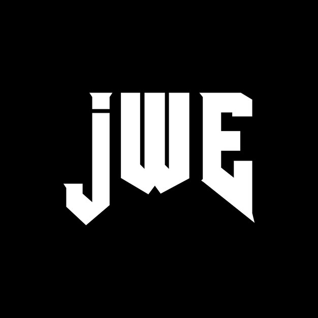 JWE letter logo design per l'azienda tecnologica JWE logo design combinazione di colori bianco e nero JWE logo JWE vettore JWE design JWE icona JWE alfabeto JWE tipografia logo design
