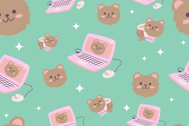 Vettore kawaii torna a scuola cancelleria modello senza cuciture sfondo carino disegnato a mano forniture per ufficio perfetto abbigliamento per bambini doodle cartone animato bambini in età prescolare apprendimento avvolgimento tessile grafica stampa vettore