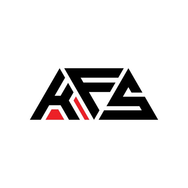 KFS triangolo lettera logo design con forma di triangolo KFS logo triangolo design monogramma KFS modello di logo vettoriale triangolo con colore rosso KFS logo Triangolare semplice Elegante e lussuoso Logo KFS