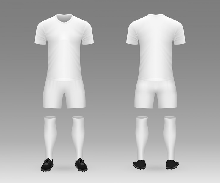 Vettore kit di calcio vuoto modello realistico 3d