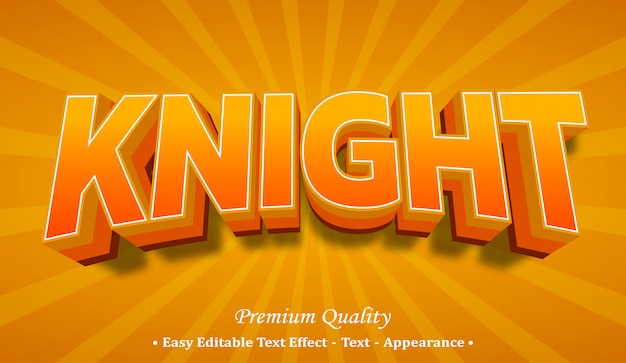 Knight effetto stile font 3d