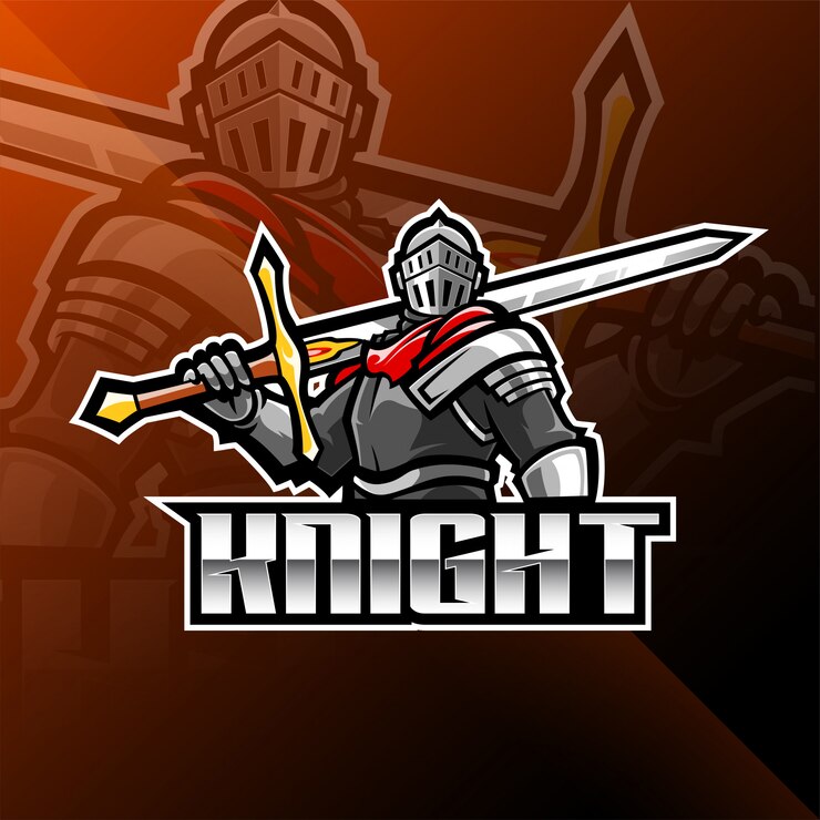 Knight esport mascot logo design