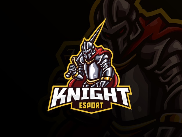 Knight mascotte sport logo design
