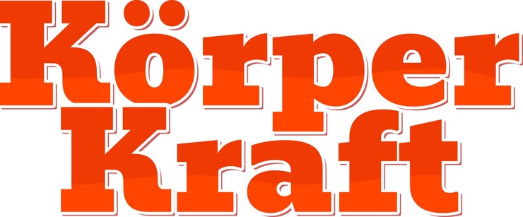 Vettore korper kraft body power lettering disegno vettoriale