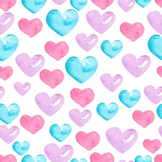 L'amore modella il modello di sfondo dell'acquerello colorato