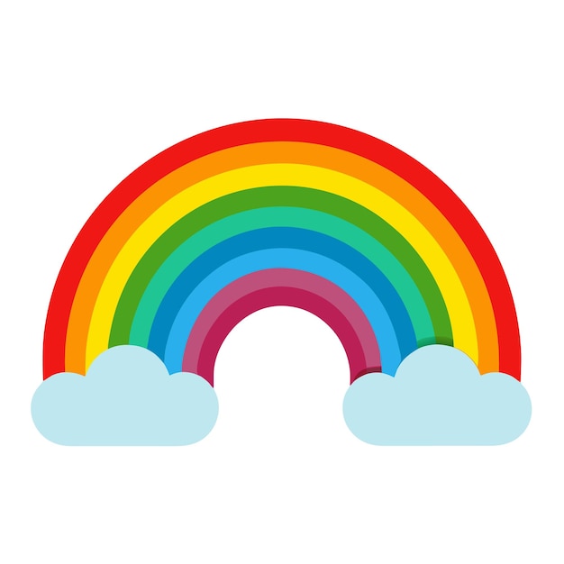 L'arcobaleno colorato con le nuvole