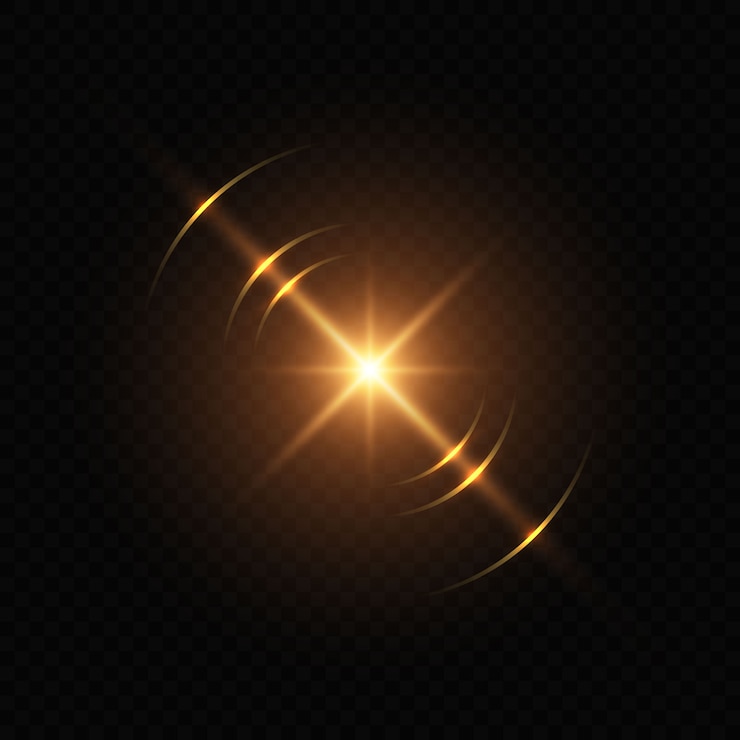 Vettore l'effetto bagliore magico delle stelle scoppia